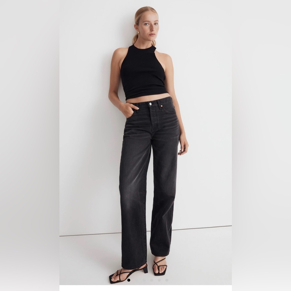Madewell Black Straight Leg Jeans